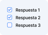 Ejemplo Checkbox UI como respuestas cuestionario