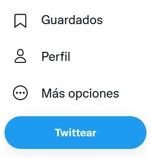 Botón FAB en la web de twitter