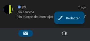 Boton FAB en la app móvil de Gmail